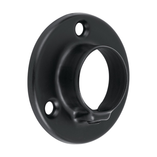 [46582] Brida para tubo redondo de clóset, negro mate, HERMEX BTR-3N