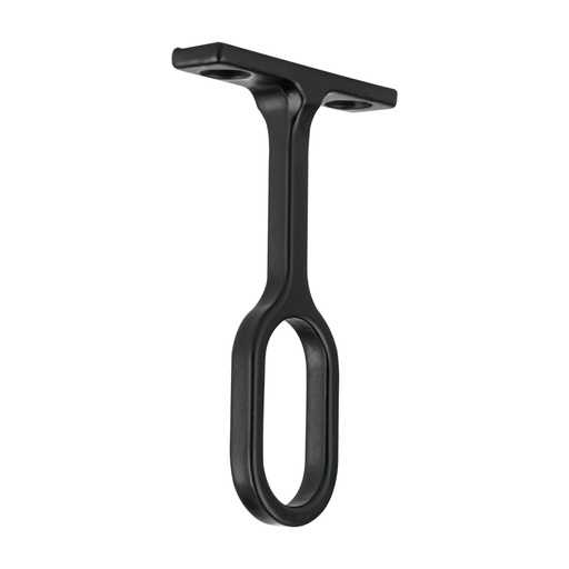 [46586] Soporte negro para tubo ovalado de closet, HERMEX STO-5N