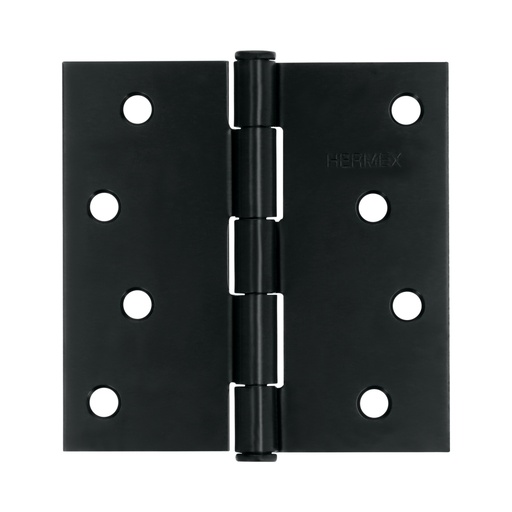 [46709] Bisagra cuadrada 4', acero negro mate, cabeza plana, HERMEX BC-406P