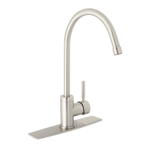 [46766] Monomando para fregadero, cuello alto, satín, FOSET TÚBIG TBF-83N