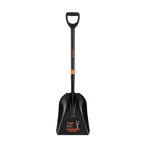[102459] Pala carbonera T-2000, puño 'Y' mango fibra de vidrio TRUPER PCAY-PF