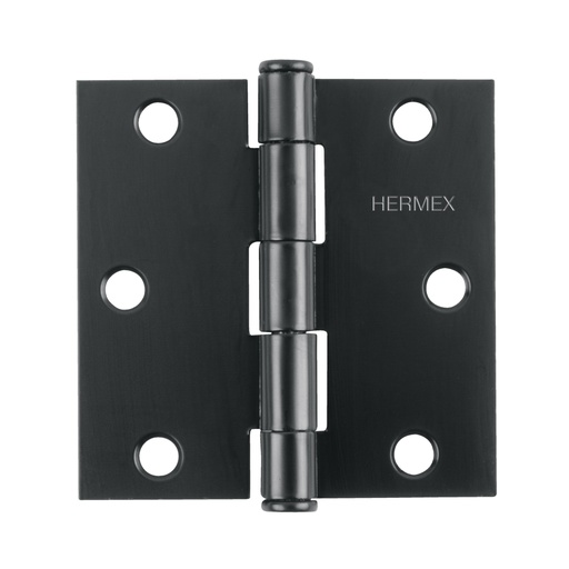 [46918] Bisagra cuadrada 3', negro mate, cabeza plana, HERMEX BC-306P