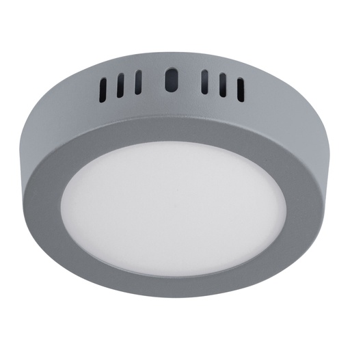 [47346] Luminario LED plafón 6W 6500K, redondo, gris, VOLTECK PLA-214L