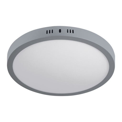 [47349] Luminario LED plafón 24W 6500K, redondo, gris, VOLTECK PLA-217L