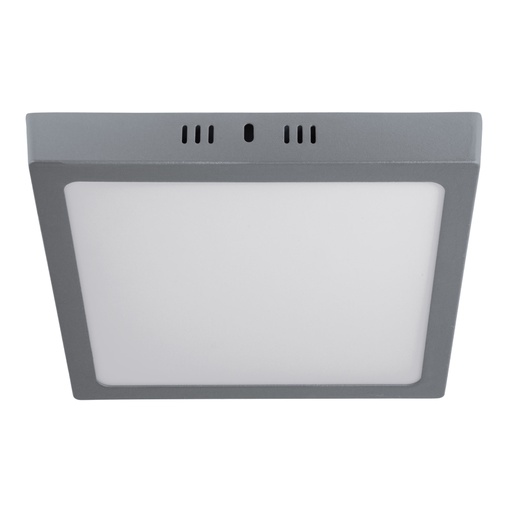 [47448] Luminario LED plafón 18W 6500K, cuadrado, gris, VOLTECK PLA-220L