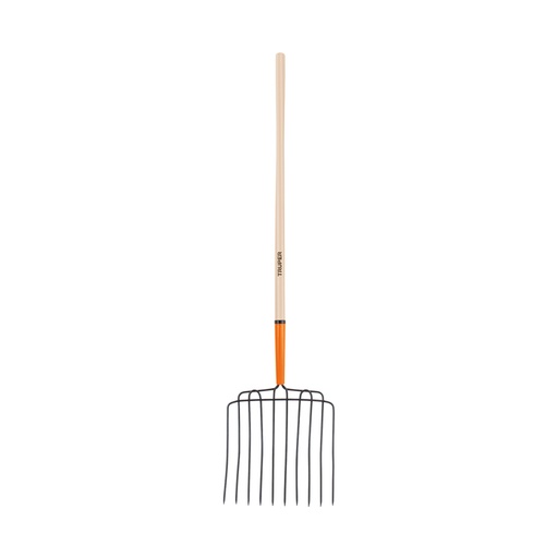[102562] Bieldo para estiércol, 10 dientes, mango 48', cabeza soldada BPJ-10L