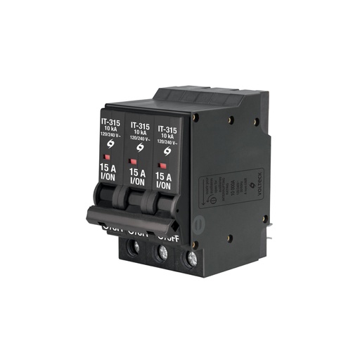 [47513] Interruptor de 3 polos 15 A, enchufable en blíster, VOLTECK IT-315