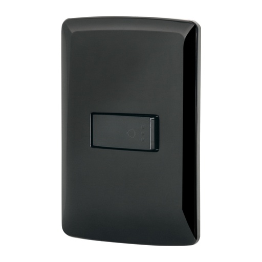 [47601] Placa armada con timbre, negro, línea Italiana, VOLTECK PA-TI-IN