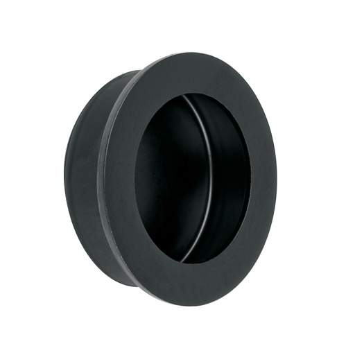 [47802] Jaladera de embutir circular No. 3, negro mate, HERMEX JALED-63