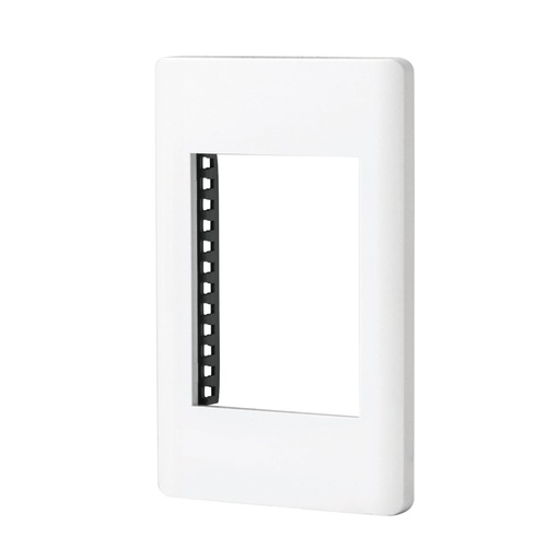 [47939] Placa blanca de 1 ventana 3 módulos, línea Lisboa, VOLTECK PPTR-LB
