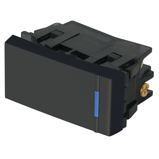 [47988] Interruptor de 3 vías, 1 módulo, Línea Española, color negro APSE-EEN