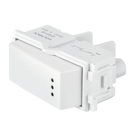[48053] Interruptor sencillo con luz piloto, línea Italiana, blanco APSEP-IB