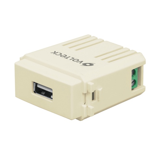 [48108] Módulo puerto USB, línea Italiana, color marfil, VOLTECK CUSB-I