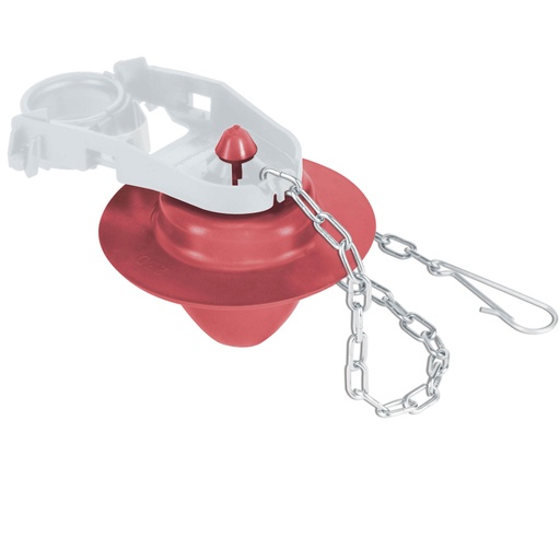 [48289] Sapo 2' para WC, silicona rígida, cadena inoxidable, FOSET SA-009