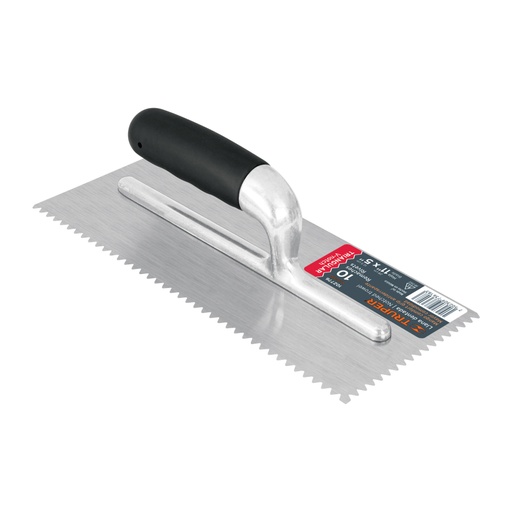 [102776] Llana 11' dentado triangular, 10 remaches,mango Comfort Grip LLG-11D