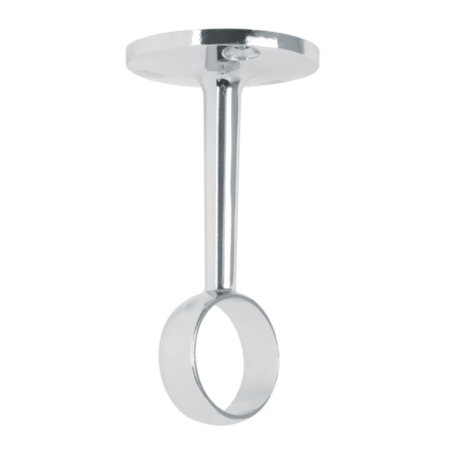 [48976] Soporte central para tubo redondo de clóset, cromo brillante STR-3