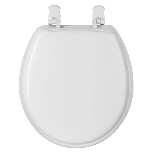[49367] Asiento redondo acojinado para WC, cerrado, blanco, AQUA AAWC-40B