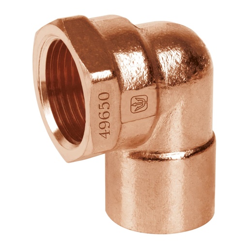 [49650] Codo 90° de cobre, rosca interior 1/2', FOSET CC-501