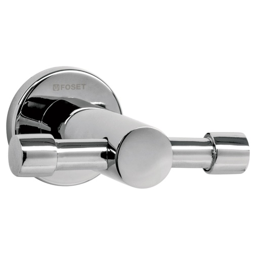 [49667] Gancho doble metálico cromo para toallas, FOSET ELEMENT ELA-73