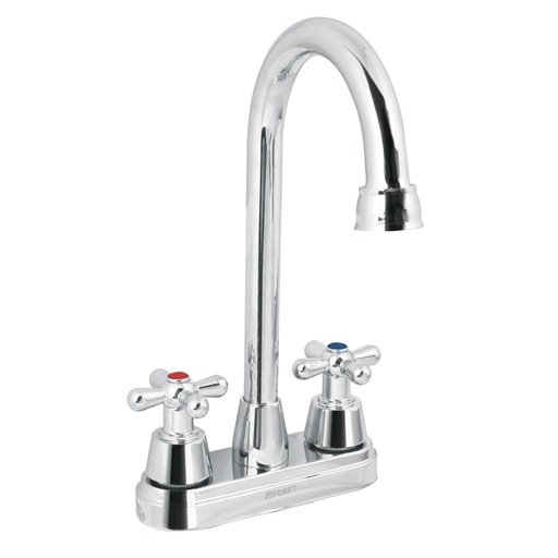 [49690] Mezcladora lavabo 4' cromo, tipo bar, cruceta, AQUA AQM-61
