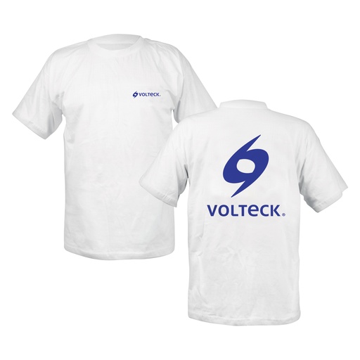 [60411] Playera cuello redondo para hombre, blanca, G, VOLTECK CAM-VOL-40