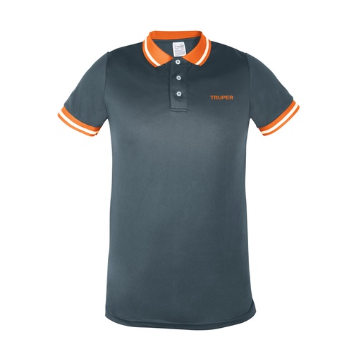 [61081] Playera polo performance para hombre, gris, CH, TRUPER DRY-GC-C