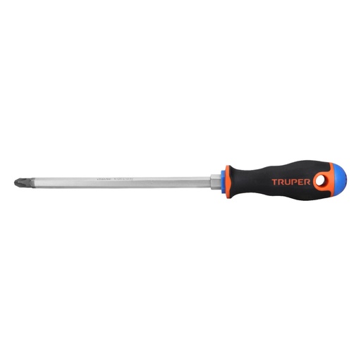 [100839] Desarmador de cruz 3/8' x 8' mango Comfort Grip, TRUPER DP-3/8X8B