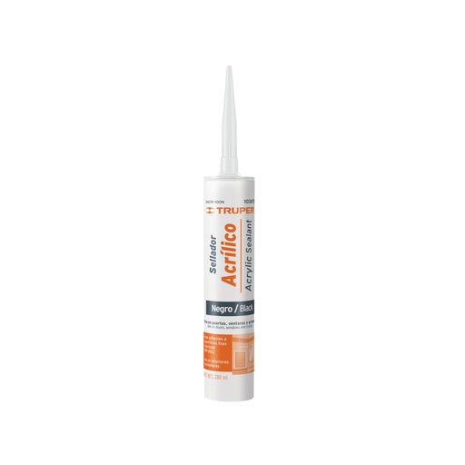 [103076] Sellador acrílico de 280 ml, negro, TRUPER SACRI-100N