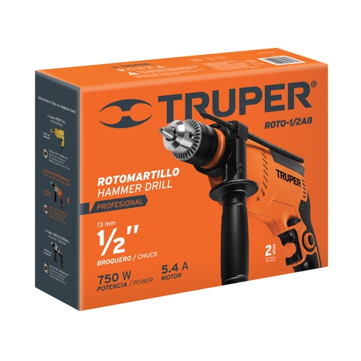 [101725] Caja de empaque de repuesto para ROTO-1/2A8, TRUPER CJ-ROTO-1/2A8