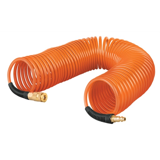 [102522] Manguera para compresor, tipo resorte, 7.6 m x 1/4', TRUPER MAN-R-7