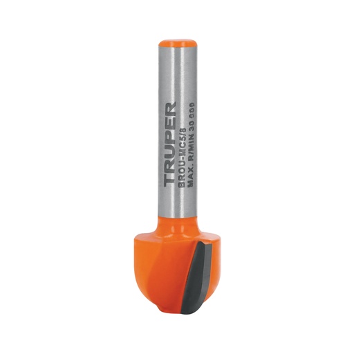 [102722] Broca para router, media caña, 5/8', TRUPER BROU-MC5/8