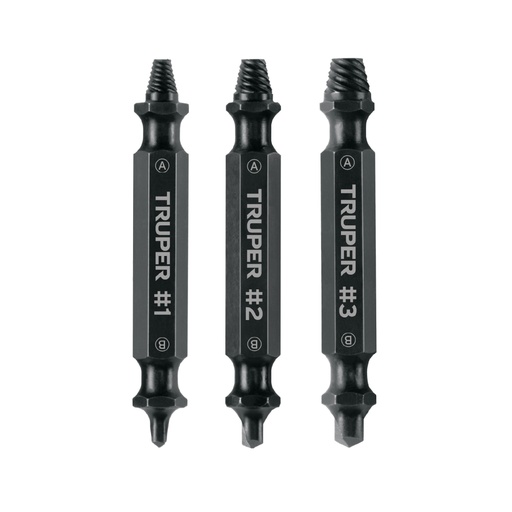 [103311] Juego de 3 puntas extractoras de tornillos, TRUPER PUNE-3