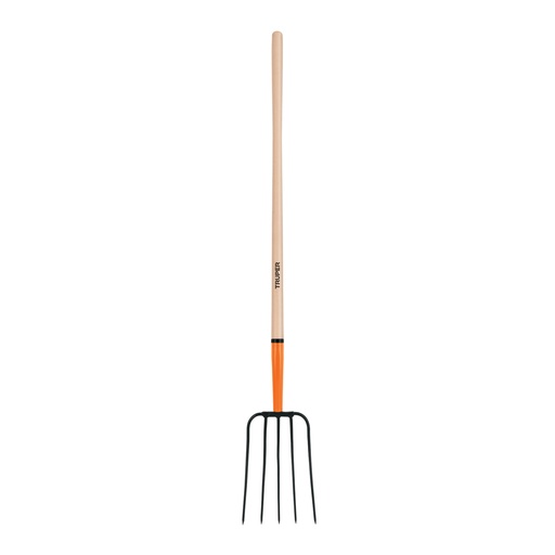 [11006] Bieldo para paja, 5 dientes, mango largo 48', TRUPER BPJ-5