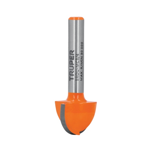 [11463] Broca para router, media caña, 3/4', TRUPER BROU-MC3/4