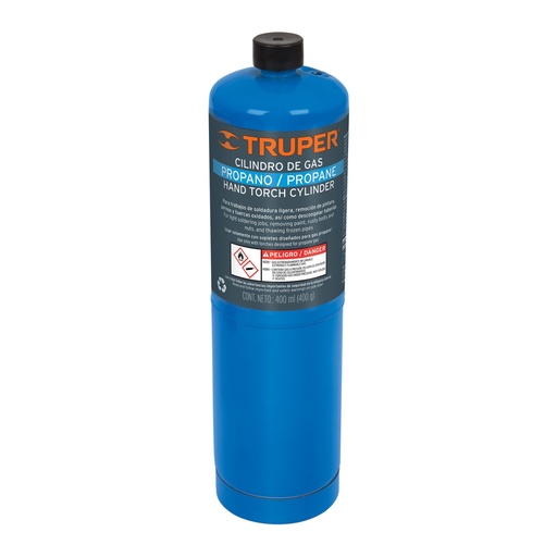 [11913] Cilindro de gas propano de 400g, azul, TRUPER GAS-400A