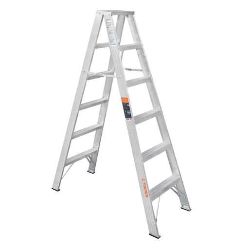 [10496] Escalera de tijera doble, tipo ll, 5 peldaños, TRUPER ESTD-25