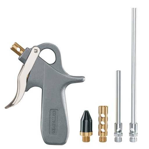 [10645] Pistola de aluminio para sopletear, 5 boquillas, TRUPER PISO-5X