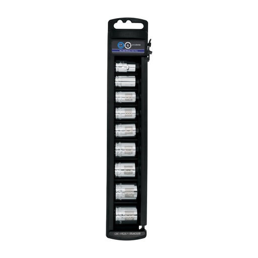 [13952] Juego de 9 dados cuadro 3/8' mm, TRUPER JD-3/8X9M