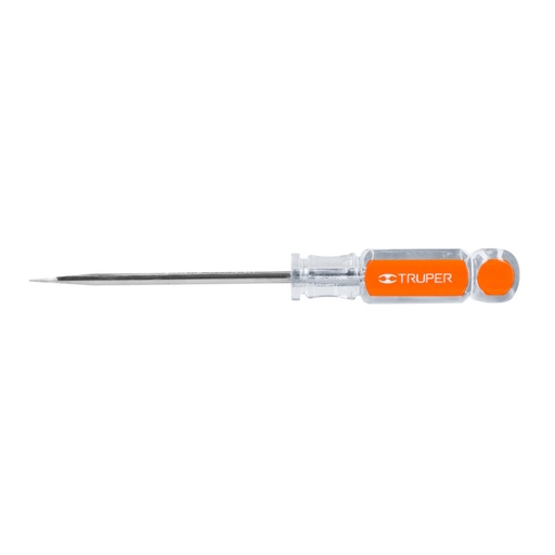 [13996] Desarmador plano 1/4' x 4' mango de acetato, TRUPER DR-1/4X4