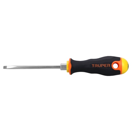 [14034] Desarmador cabinet 3/16' x 4' mango Comfort Grip, TRUPER DG-3/16X4B
