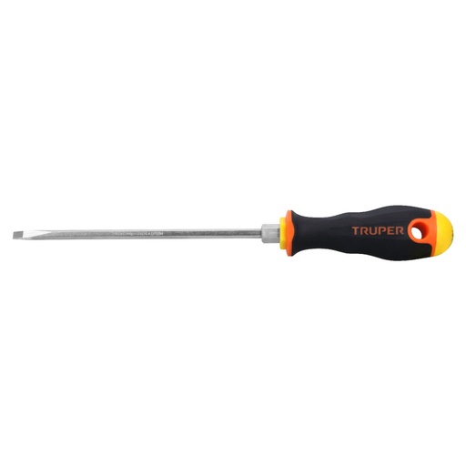 [14040] Desarmador cabinet 3/16' x 6' mango Comfort Grip, TRUPER DG-3/16X6B