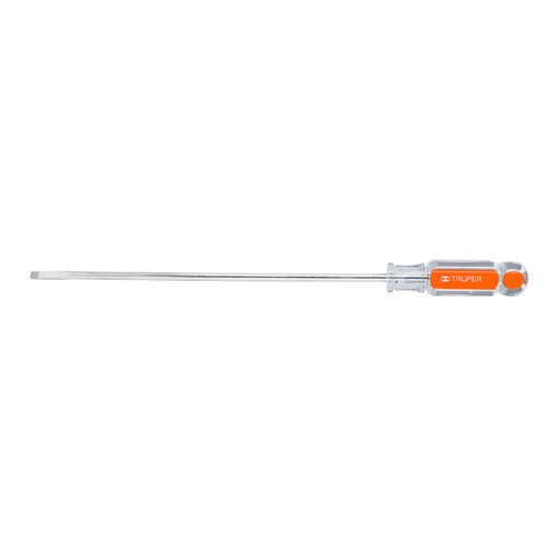 [14044] Desarmador cabinet 1/4' x 10' mango de acetato, TRUPER DG-1/4X10