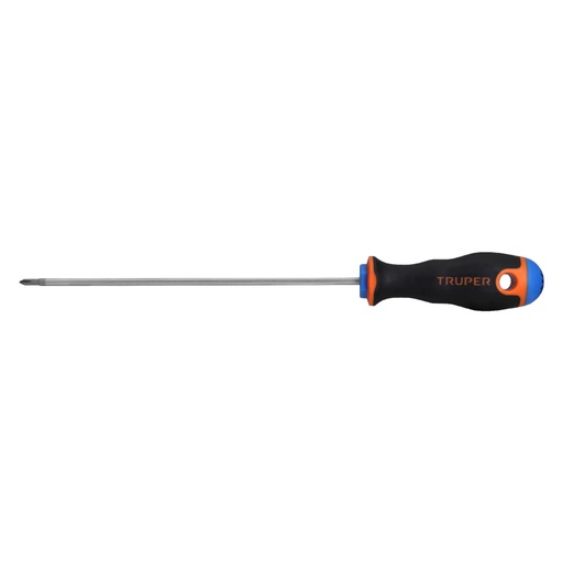 [14058] Desarmador de cruz 1/8' x 6' mango Comfort Grip, TRUPER DP-1/8X6B