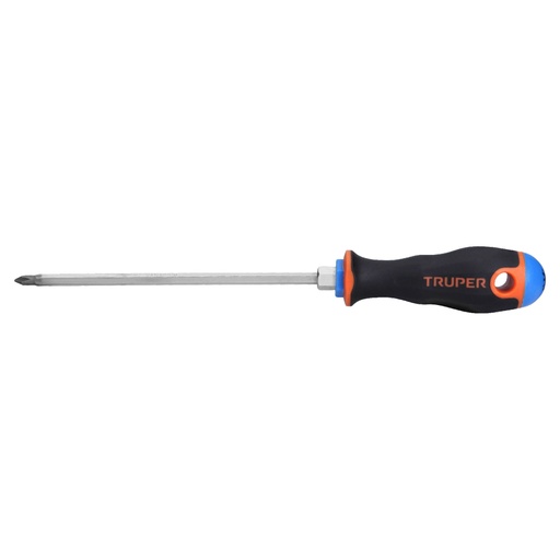 [14067] Desarmador de cruz 3/16' x 6' mango Comfort Grip, TRUPER DP-3/16X6B