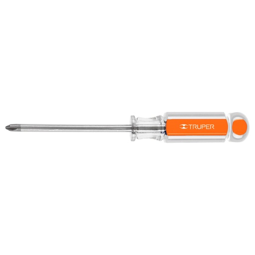 [14074] Desarmador de cruz 1/4' x 4' mango de acetato, TRUPER DP-1/4X4