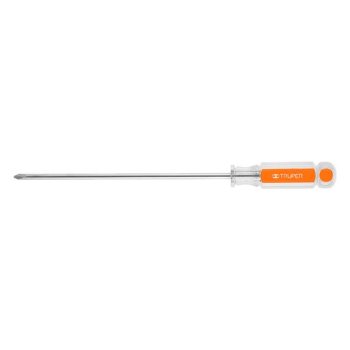 [14080] Desarmador de cruz 1/4' x 8' mango de acetato, TRUPER DP-1/4X8