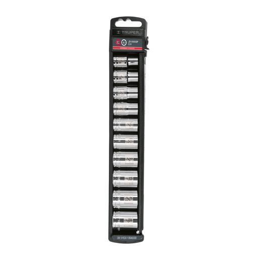 [14176] Juego de 10 dados cuadro 1/2' std, TRUPER JD-1/2X10P