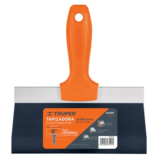 [14459] Espátula tapizadora de 8' acero al medio carbono, TRUPER ETA-8