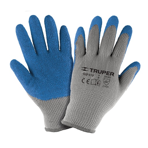 [15266] Guantes de poliéster recubiertos de látex, M, TRUPER GU-412