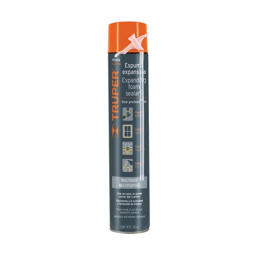 [15305] Espuma expansiva de poliuretano, 750 ml, TRUPER ESEX-750